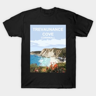 Trevaunance Cove, St Agnes Cornwall. Cornish gift. Kernow fishing harbour T-Shirt